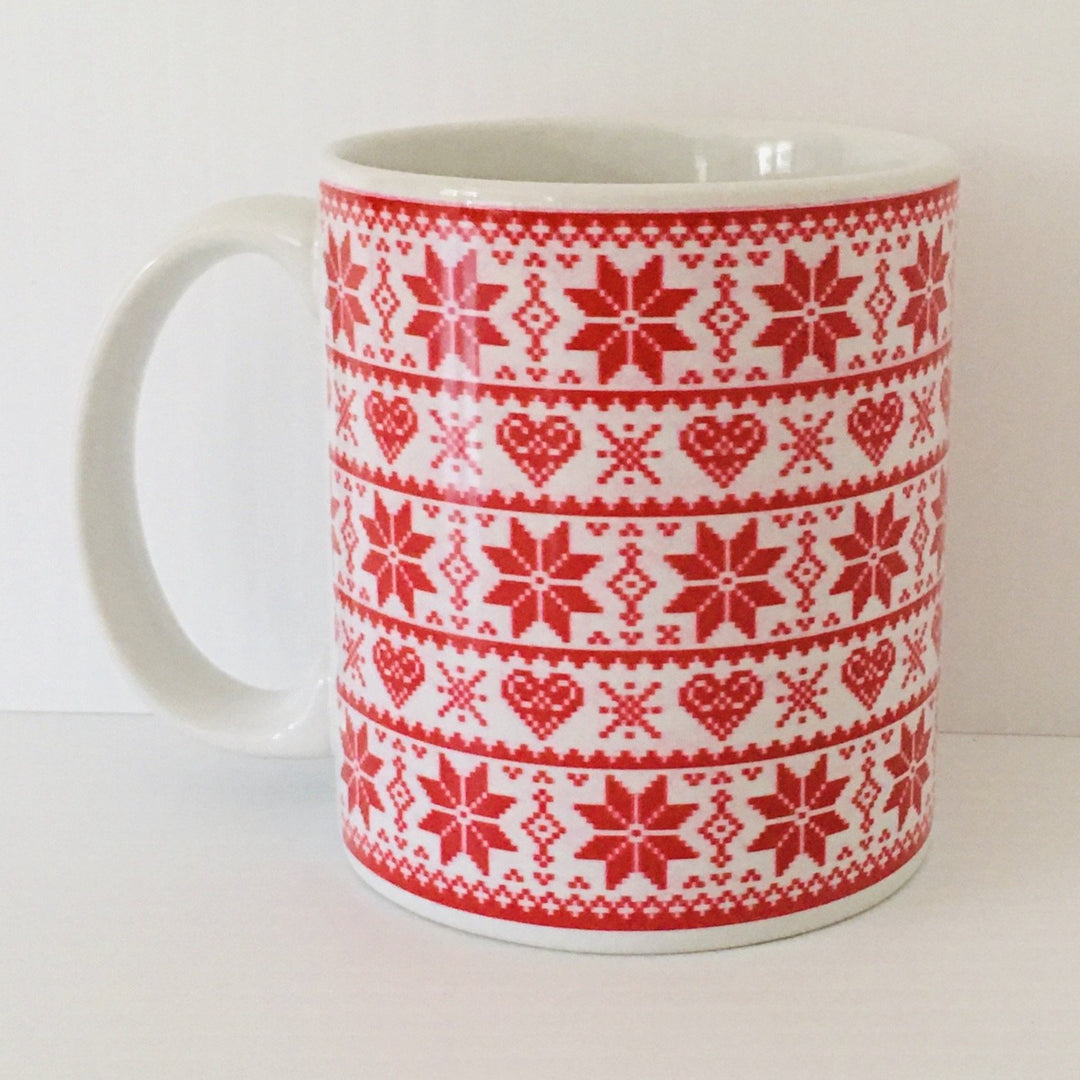 Nordic knit design coffee mug