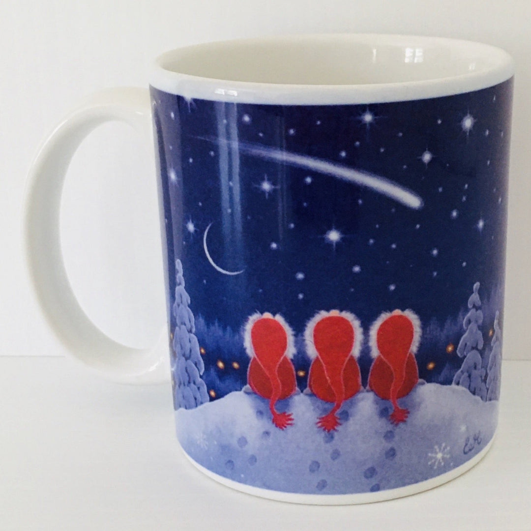 Eva Melhuish Tomtar watching shooting stars coffee mug