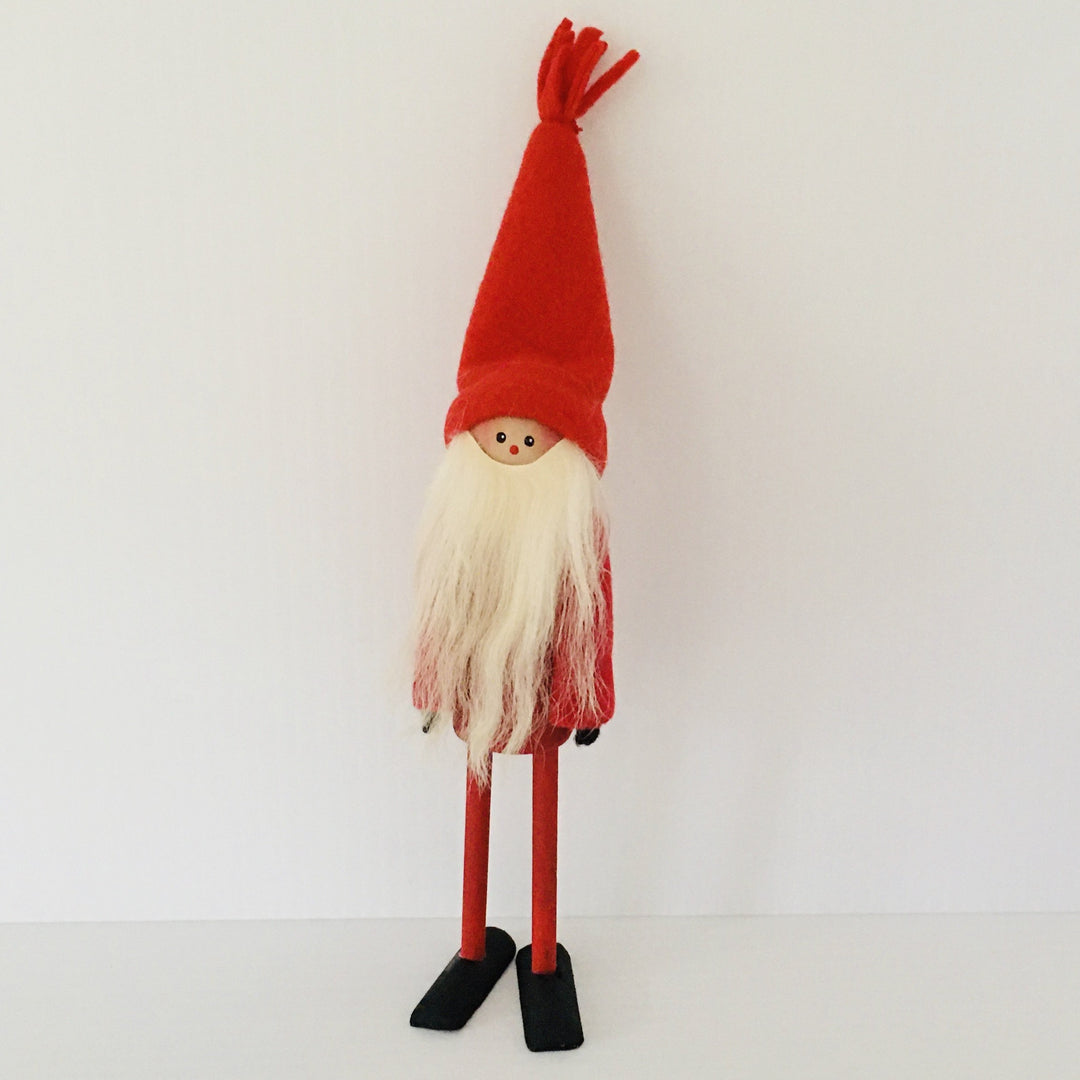 Hand made tomte with long legs