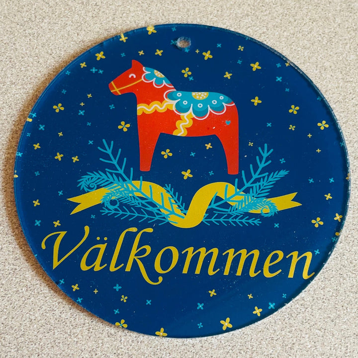 Välkommen Dala horse sun catcher