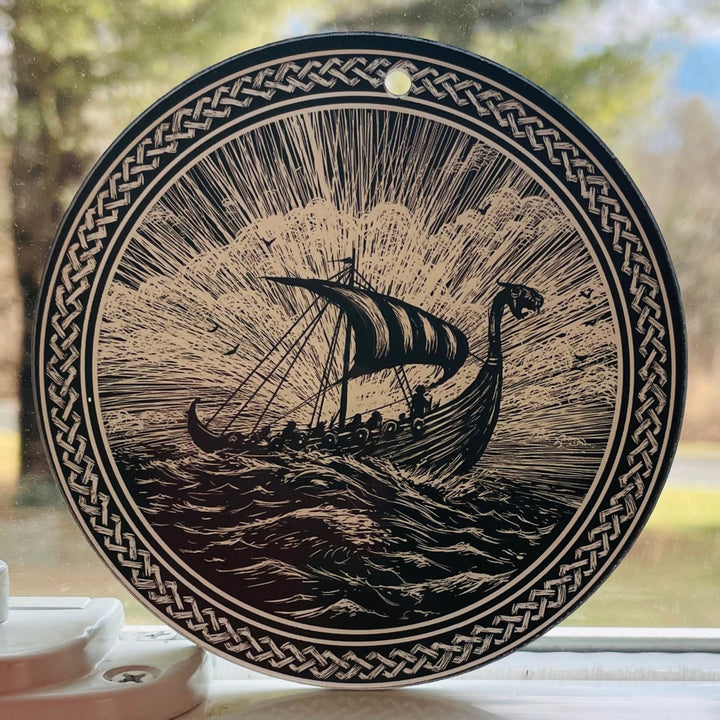 Viking ship sun catcher