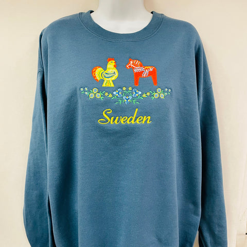 Sweatshirt - Sweden Dala Horse & Rooster