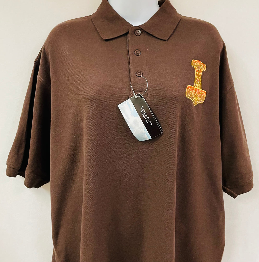 Thor's Hammer on Brown Polo