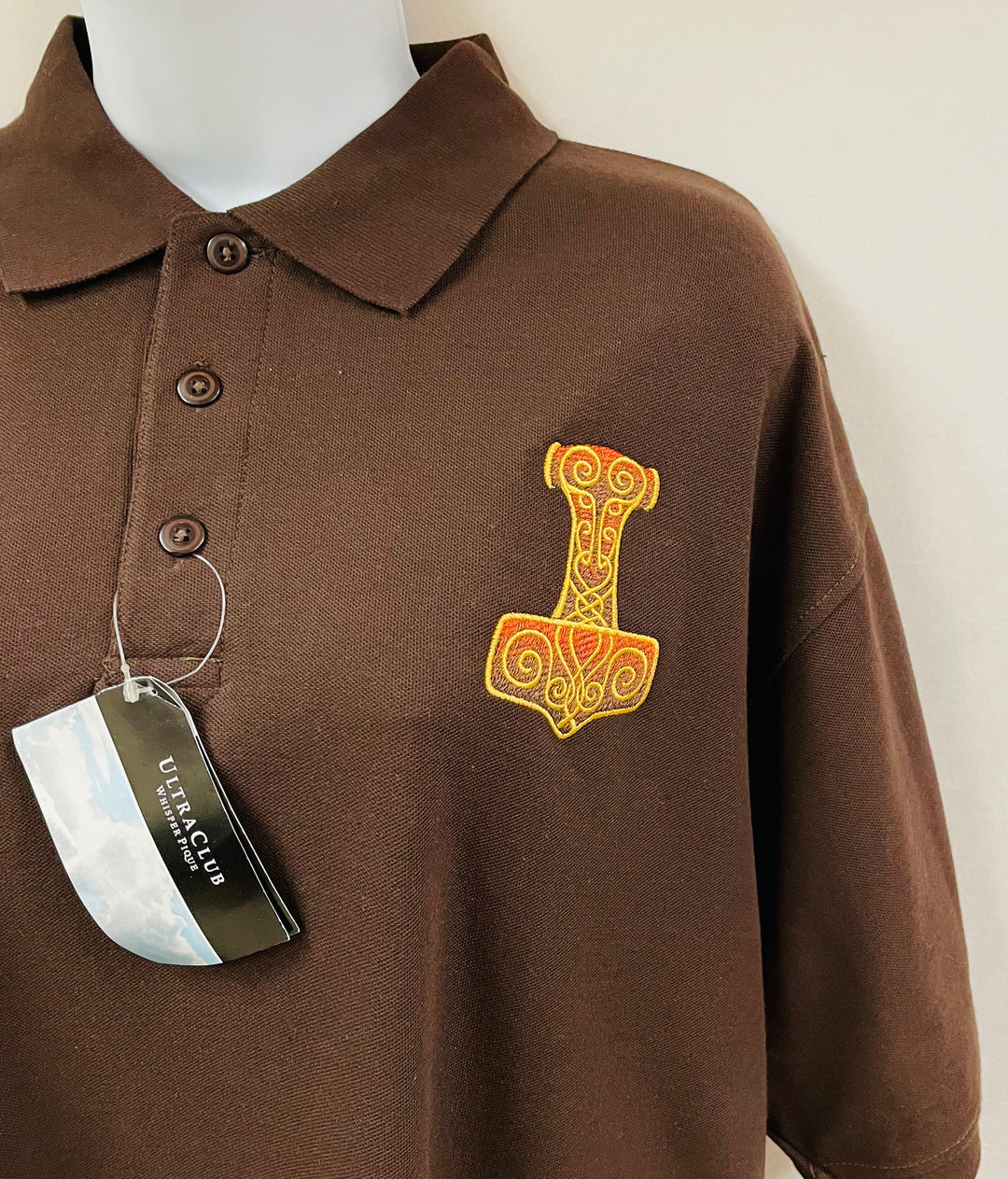 Thor's Hammer on Brown Polo