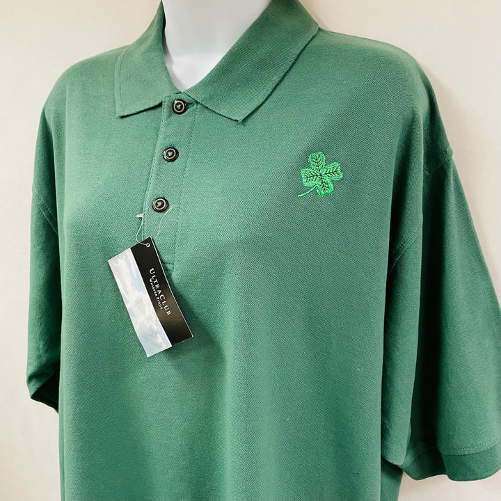 Shamrock on Sage Green Polo