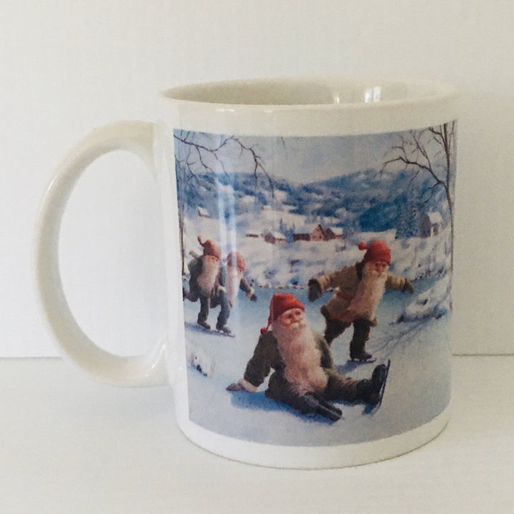 Jan Bergerlind Skating Tomtar coffee mug