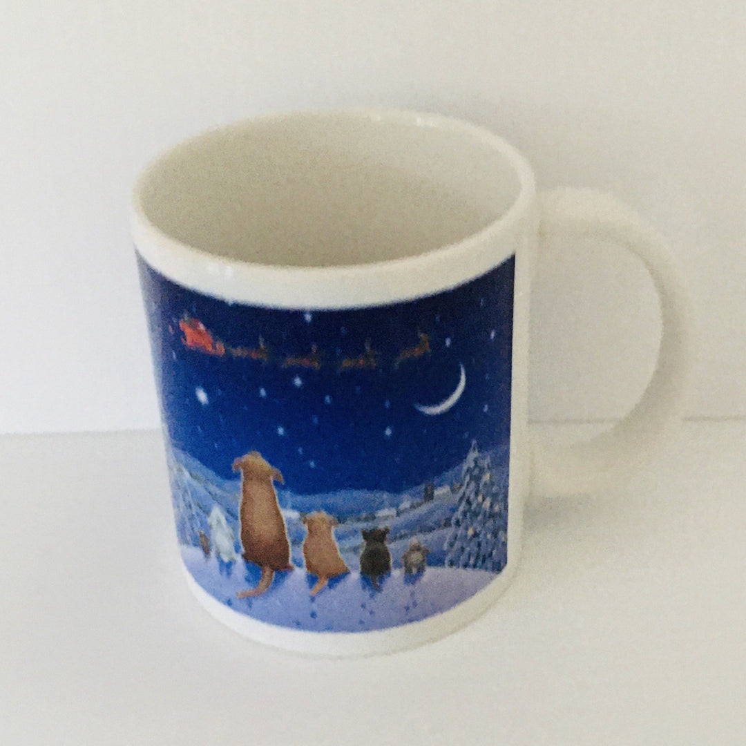 Eva Melhuish Animals watching Santa coffee mug