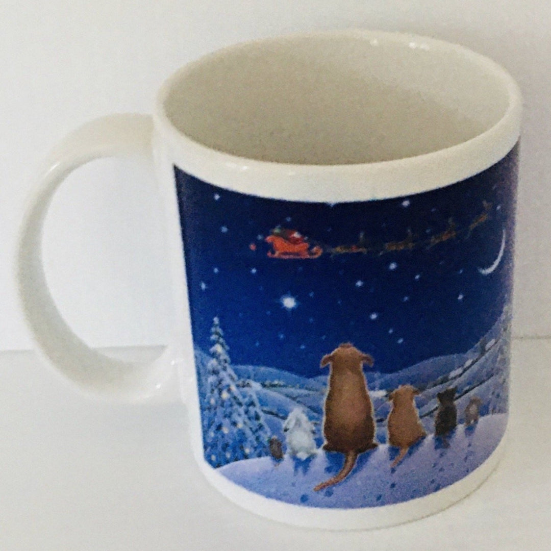 Eva Melhuish Animals watching Santa coffee mug