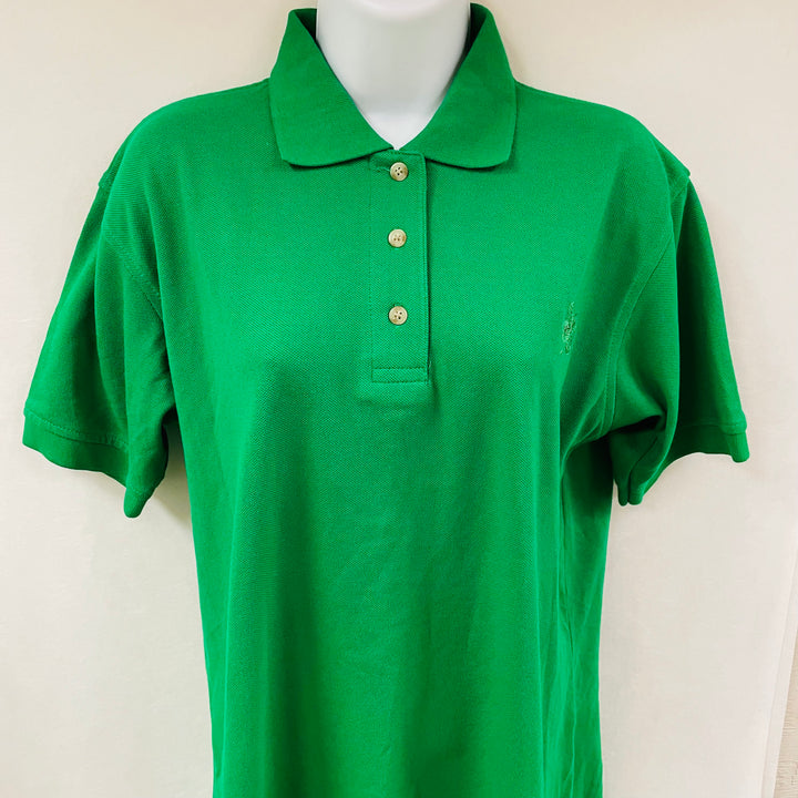 Shamrock on Kelly Green Ladies Polo