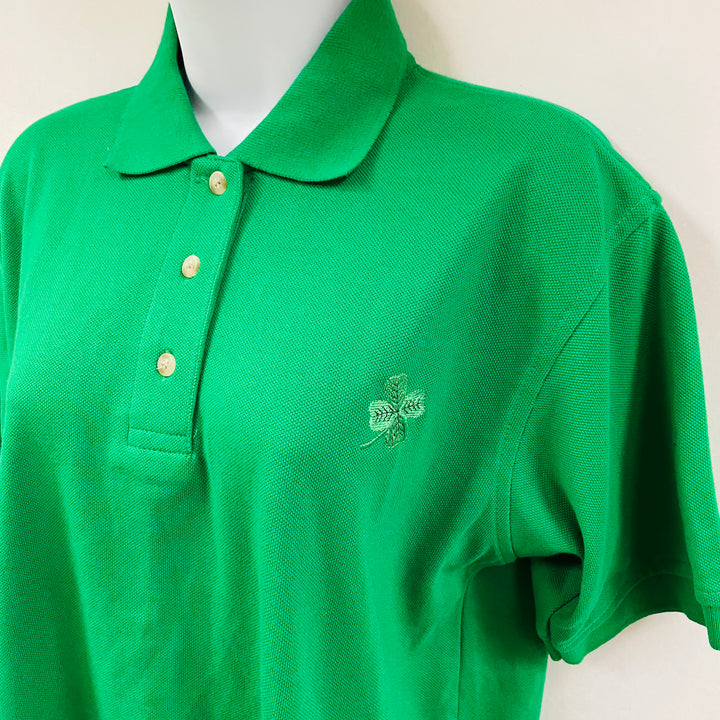 Shamrock on Kelly Green Ladies Polo