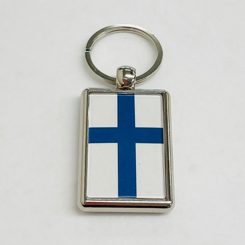 Metal Keyring, Finland flag