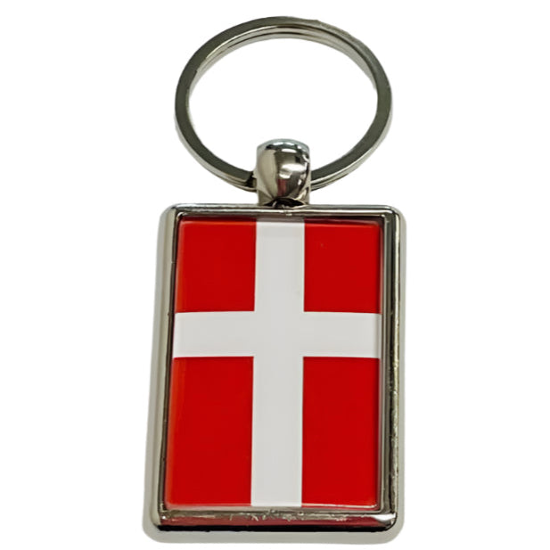 Key Ring Denmark Metal Keyring, Denmark flag – Gift Chalet