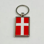 Metal Keyring, Denmark flag