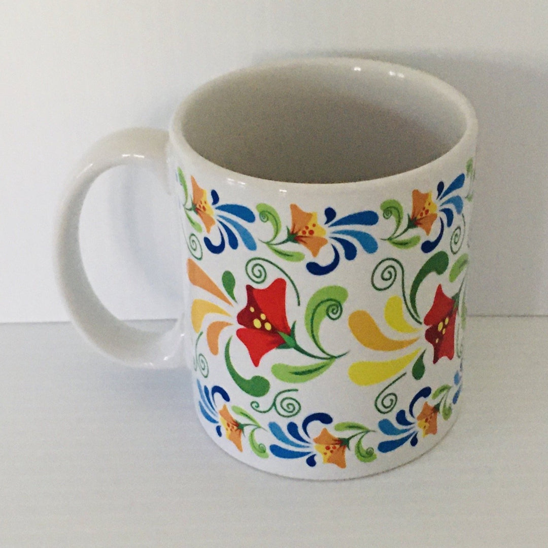 Folk Art Flowers coffee mug