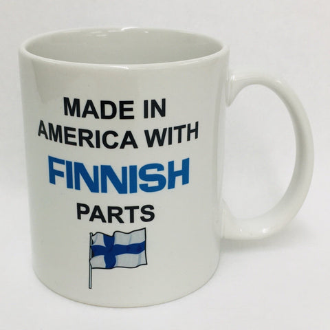 Made in America with Finnish Parts coffee mug