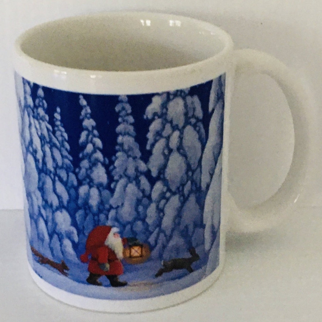 Eva Melhuish Tomte w/rabbit & squirrel coffee mug