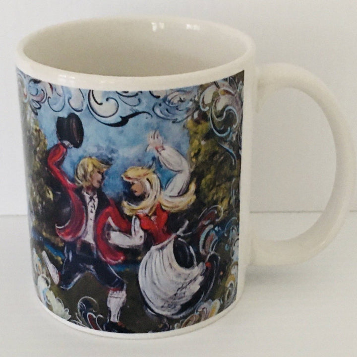 Lise Lorentzen Rosemaling & dancers coffee mug