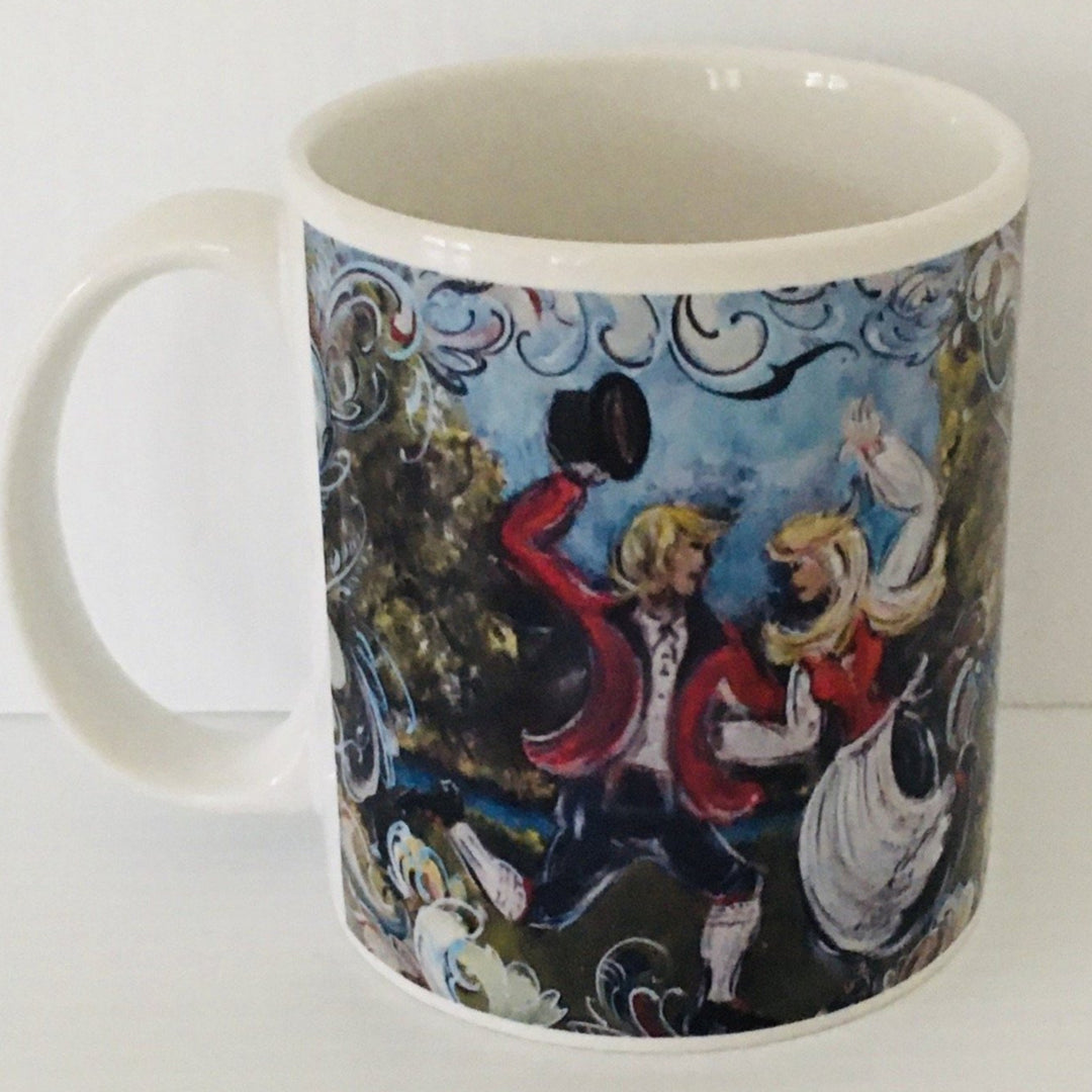 Lise Lorentzen Rosemaling & dancers coffee mug