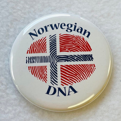 Norwegian DNA round button/magnet