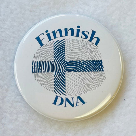 Finnish DNA round button/magnet