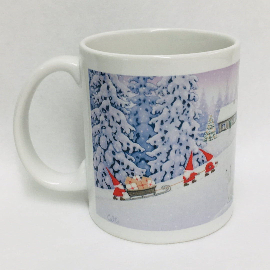 Eva Melhuish Tomtar with sleigh coffee mug