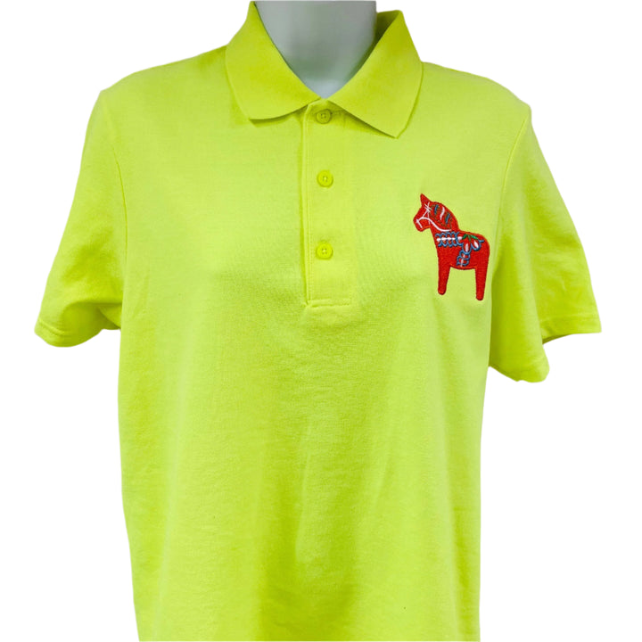 Dala Horse on Safety Yellow Polo
