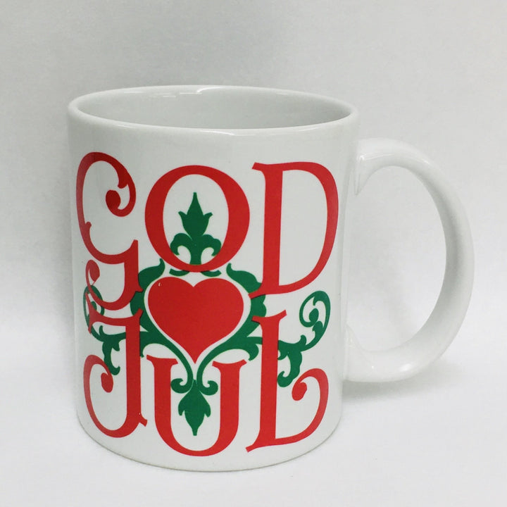 God Jul Scroll coffee mug