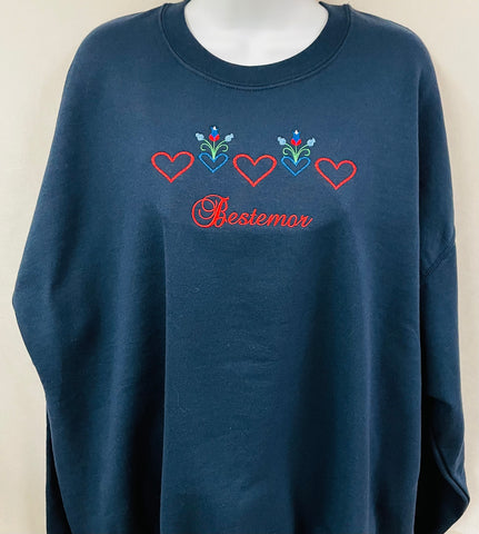 Sweatshirt - Bestemor Hearts