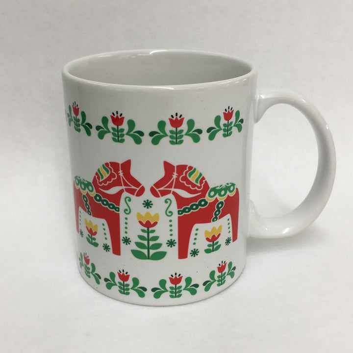 Dala horses & flowers coffee mug