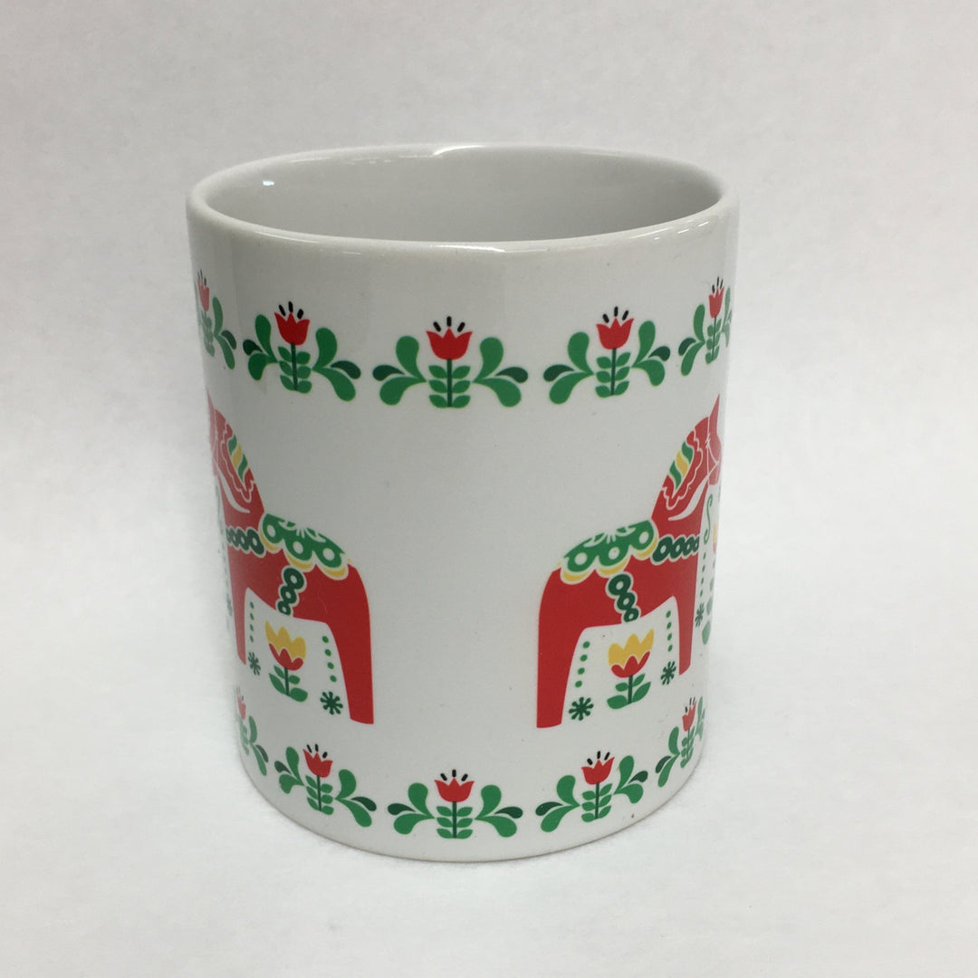 Dala horses & flowers coffee mug