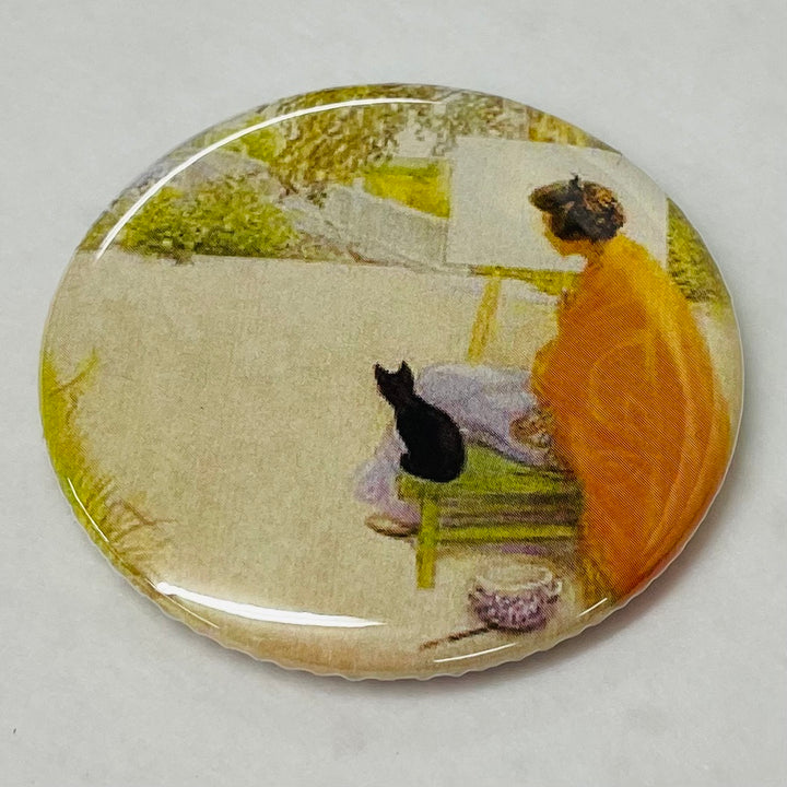 Carl Larsson art on round button/magnet