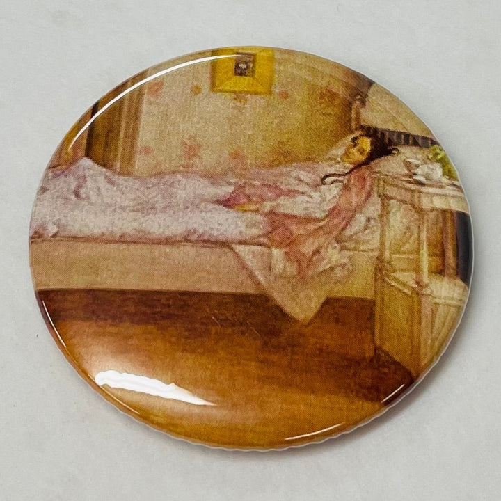 Carl Larsson art on round button/magnet