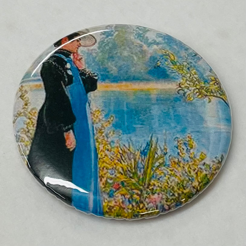 Carl Larsson art on round button/magnet