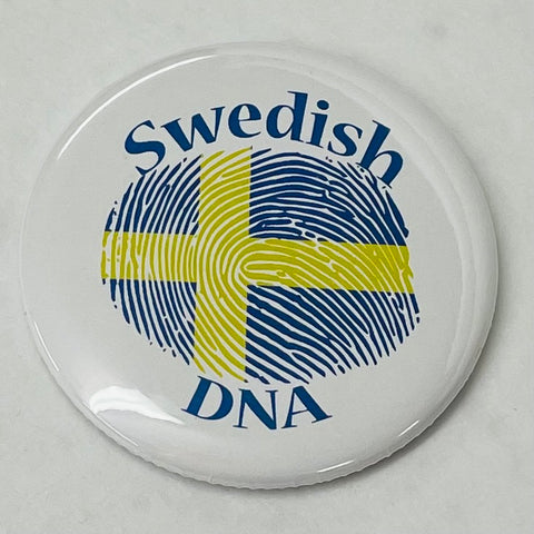 Swedish DNA round button/magnet