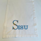 Sisu with Flowers Embroidered on 36" Runner
