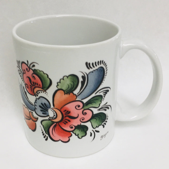 Rosemaling coffee mug