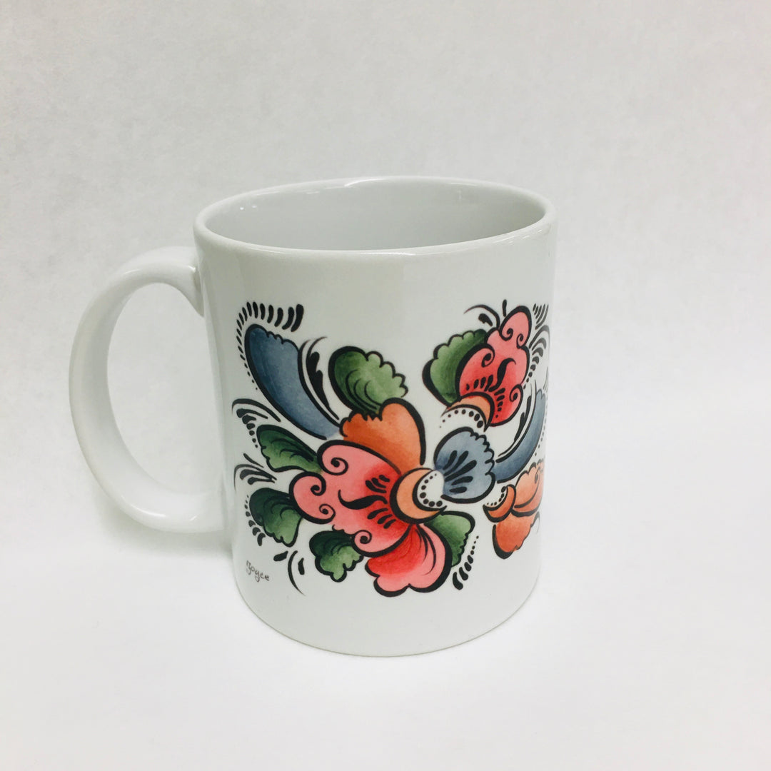 Rosemaling coffee mug