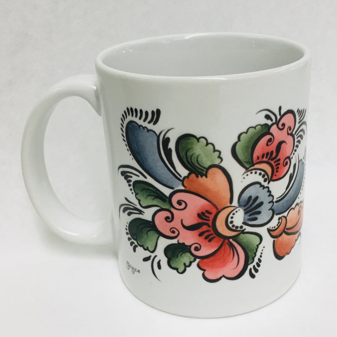 Rosemaling coffee mug