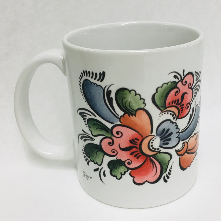 Rosemaling coffee mug