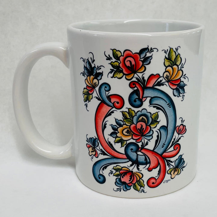 Rosemaling coffee mug