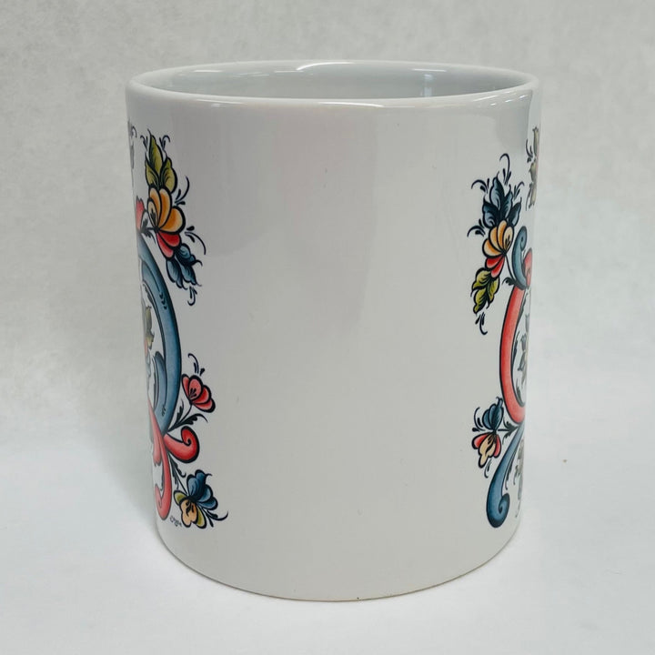 Rosemaling coffee mug