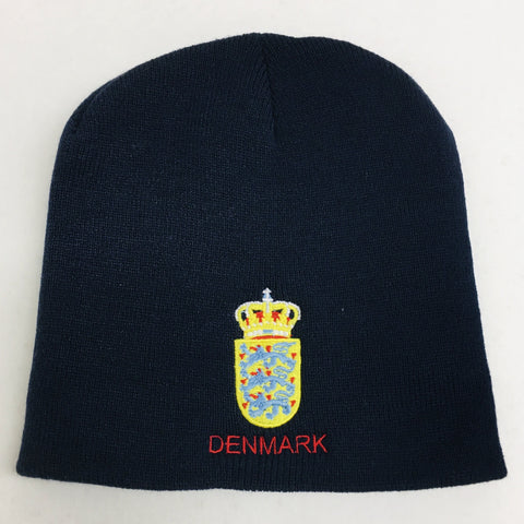 Knit  beanie hat - Denmark crest