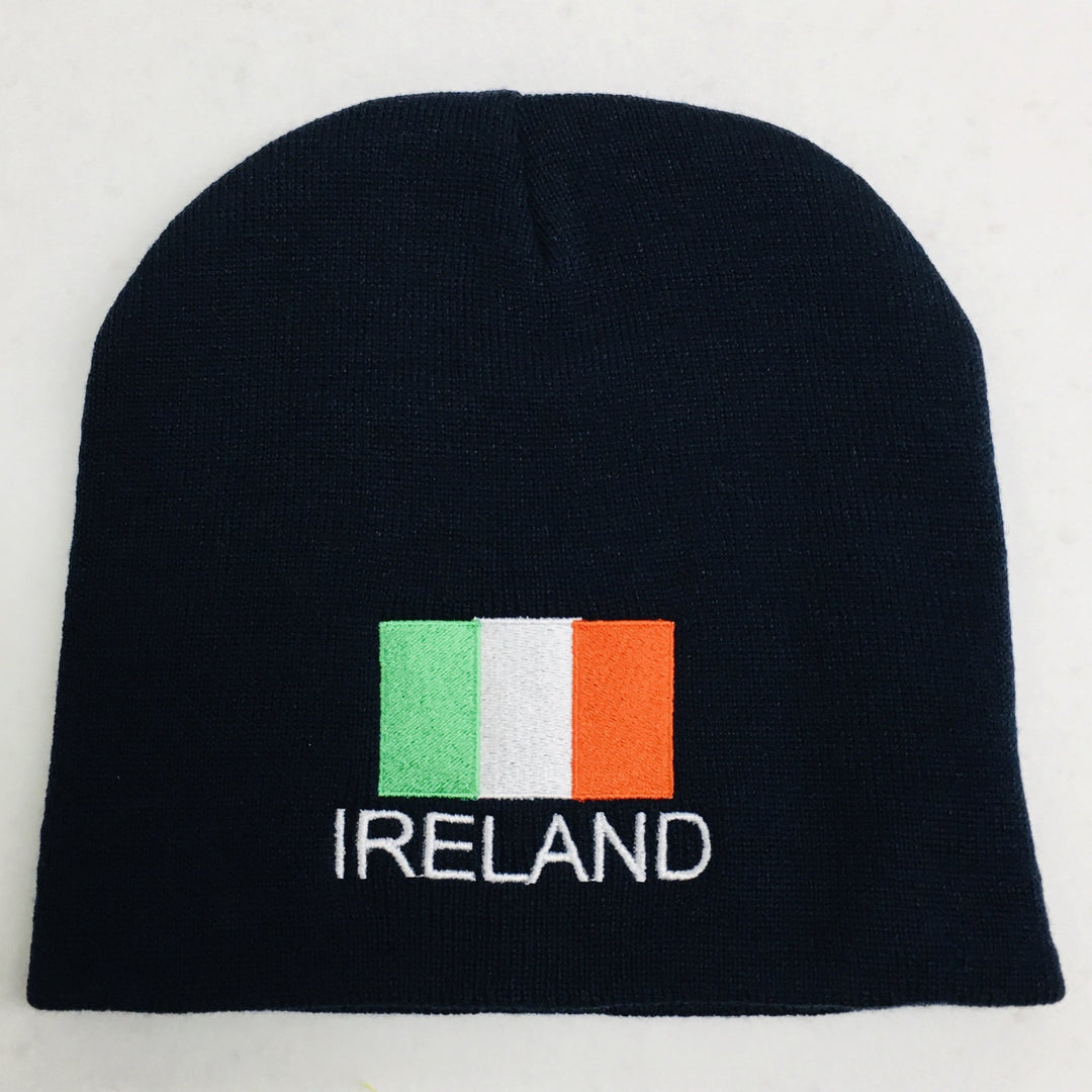 Knit beanie hat - Ireland flag