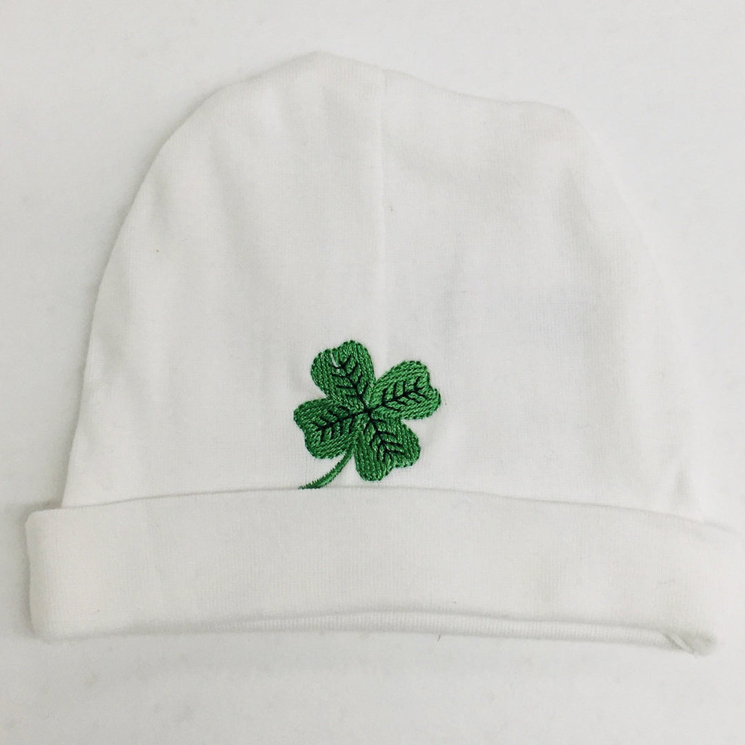 Infant beanie hat with Shamrock