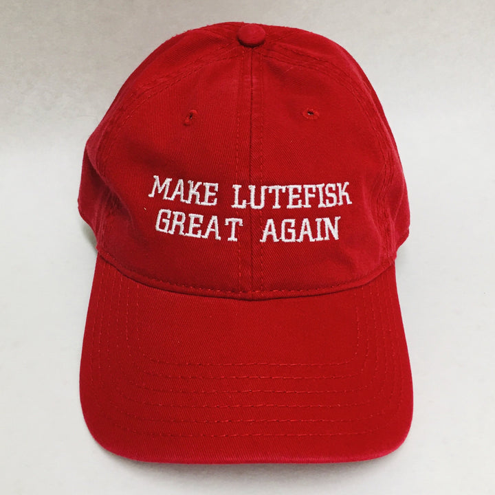 Make Lutefisk Great Again red baseball cap