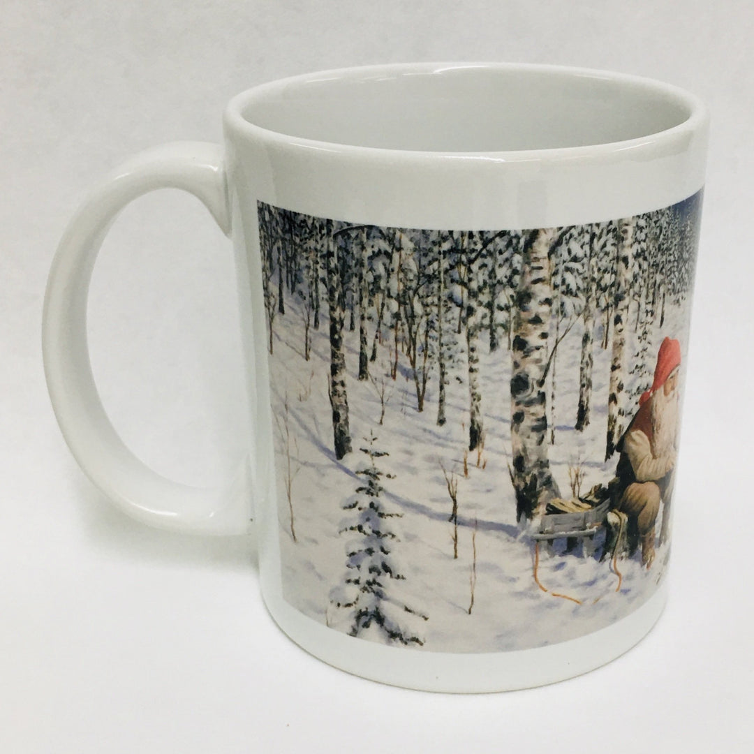 Jan Bergerlind Tomte by the fire coffee mug