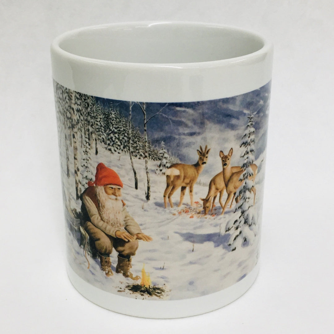 Jan Bergerlind Tomte by the fire coffee mug