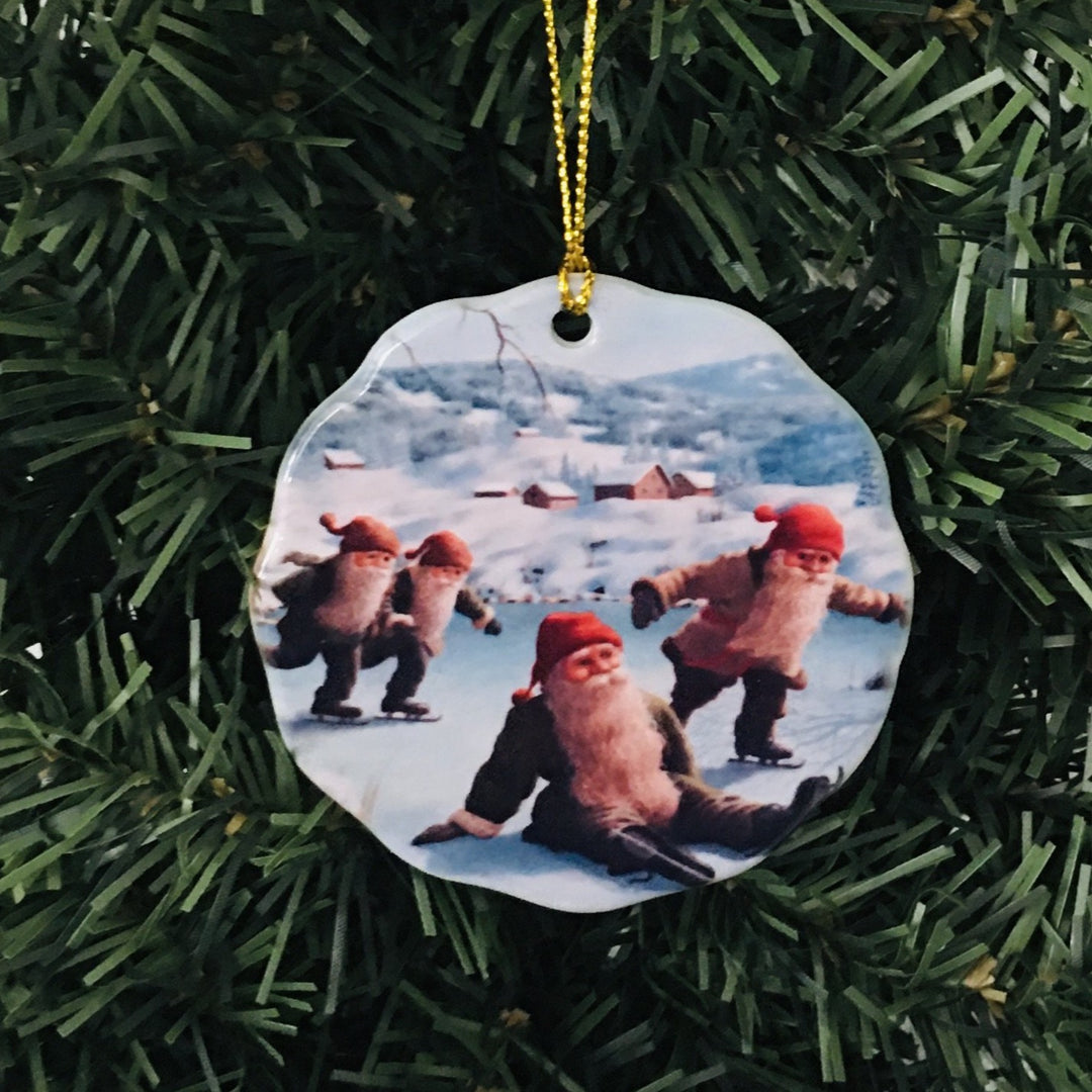 Ceramic Ornament, Jan Bergerlind Tomtar skating