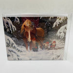 Boxed Note Cards, Jan Bergerlind Tomte Gnome with work horse