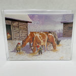 Boxed Note Cards, Jan Bergerlind Tomte Gnome feeding cows